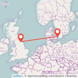 Copenhagen Middlesbrough train map