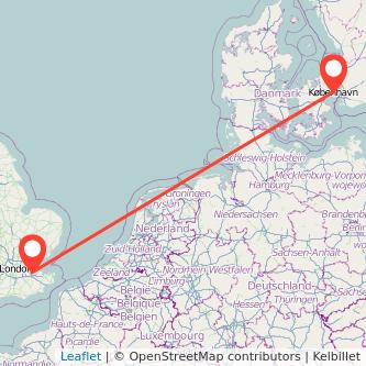 Copenhagen Gillingham train map