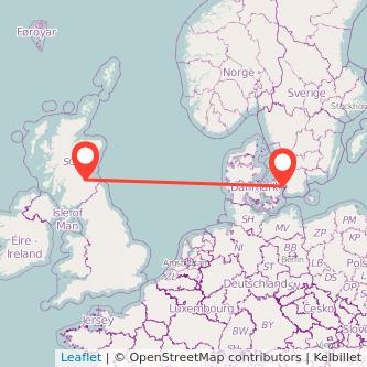 Copenhagen Edinburgh bus map