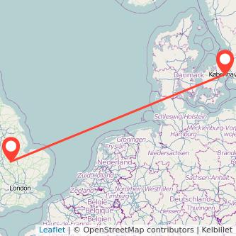 Copenhagen Corby train map