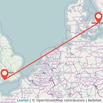 Copenhagen Chichester train map