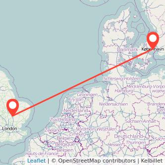 Copenhagen Cambridge train map