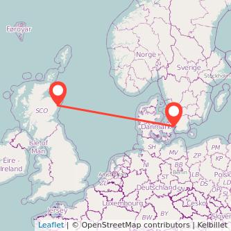 Copenhagen Aberdeen bus map