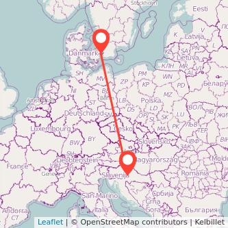 Kopenhagen Zagreb Bahn Karte