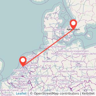 Copenhagen Amsterdam train map