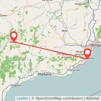 Mapa del viaje Torremolinos Ronda en bus
