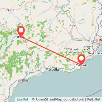 Mapa del viaje Ronda Fuengirola en bus