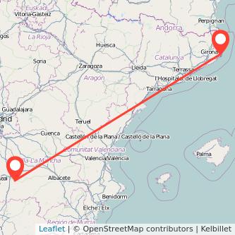 Mapa del viaje Palafrugell La Solana en bus