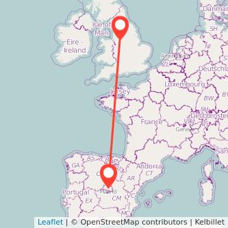 Madrid Wilmslow train map