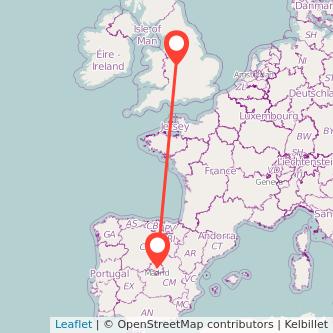 Madrid Walsall train map
