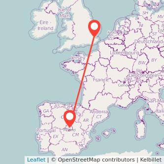 Madrid Southend-on-Sea train map