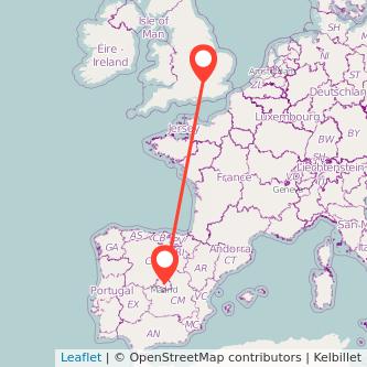 Madrid Slough train map