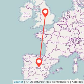 Madrid Leamington train map