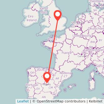 Madrid Kettering train map