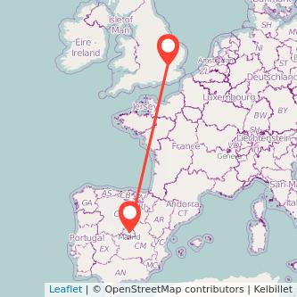 Madrid Harlow bus map