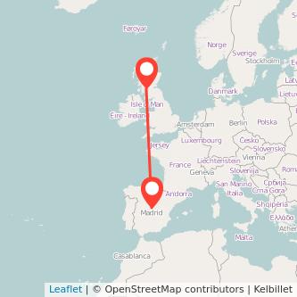 Madrid Greenock train map