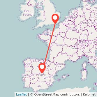 Madrid Eastbourne train map