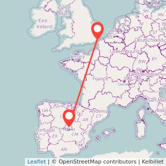 Madrid Dover train map