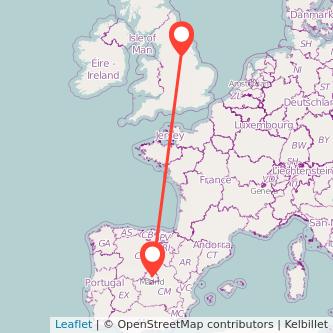 Madrid Doncaster train map