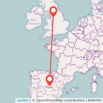 Madrid Chorley train map