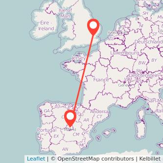 Madrid Chelmsford bus map