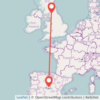 Madrid Carlisle train map