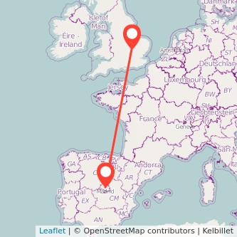 Madrid Bedford train map