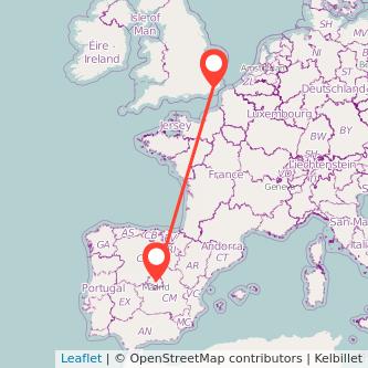 Madrid Ashford train map