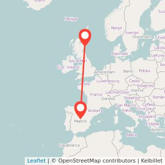 Madrid Aberdeen bus map