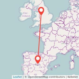 Madrid Telford train map