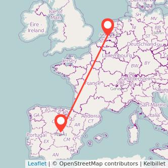 Madrid Rotterdam train map