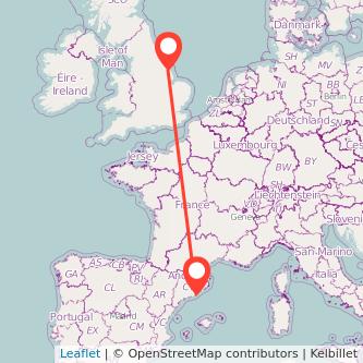 Barcelona Grimsby bus map