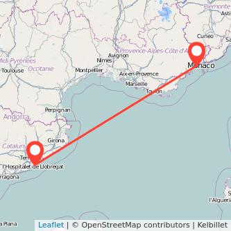 Barcelona Nizza Mitfahrgelegenheit Karte