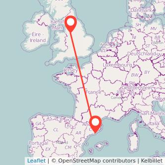 Barcelona Wilmslow train map