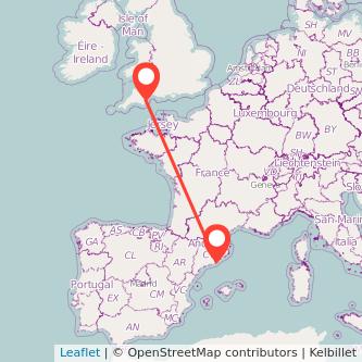 Barcelona Torquay train map
