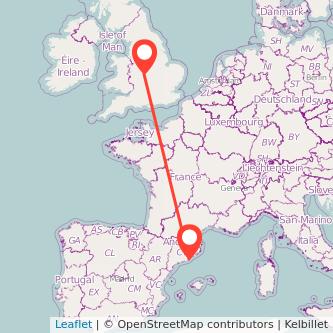 Barcelona Solihull train map