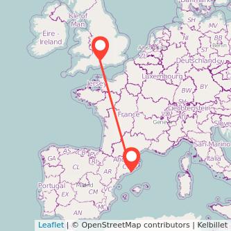 Barcelona Salisbury train map