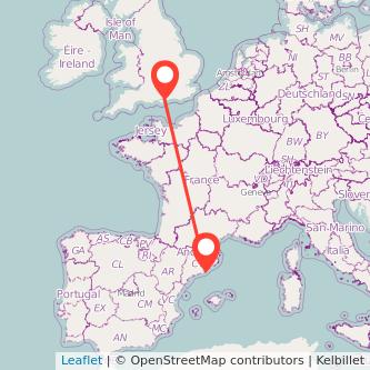 Barcelona Portsmouth bus map