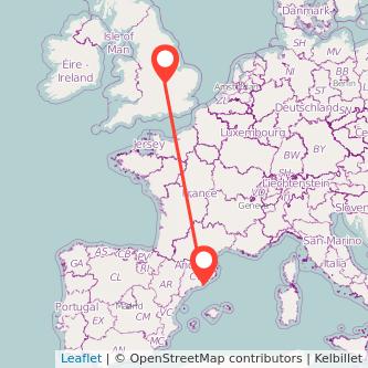 Barcelona Northampton bus map