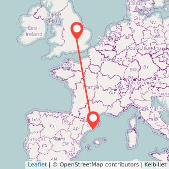 Barcelona Leighton Buzzard train map