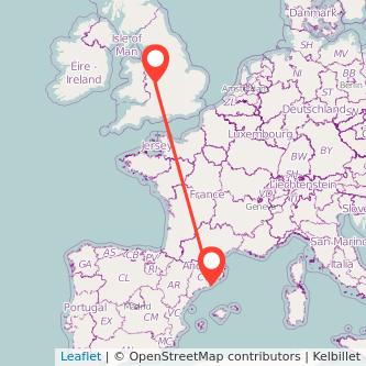 Barcelona Kidderminster train map