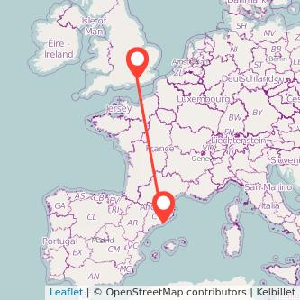 Barcelona Horsham train map