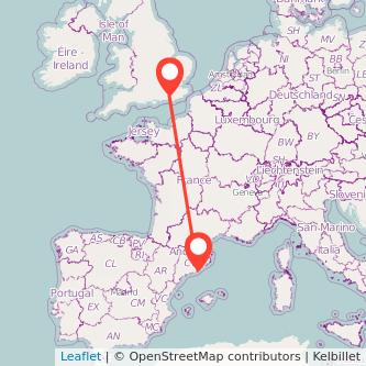 Barcelona Haywards Heath train map