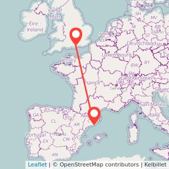 Barcelona Havant train map