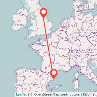 Barcelona Goole train map