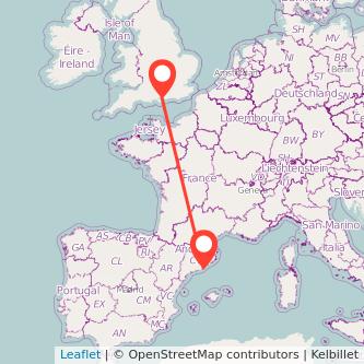 Barcelona Fareham train map