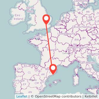 Barcelona Dartford train map