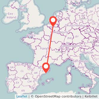 Barcelona Brüssel Mitfahrgelegenheit Karte