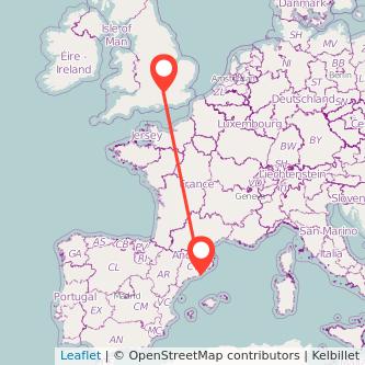 Barcelona Bracknell train map