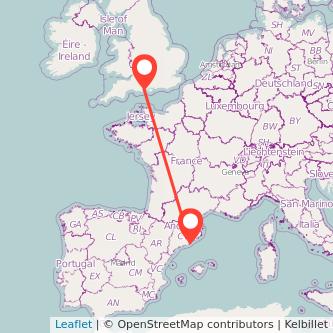 Barcelona Bournemouth bus map